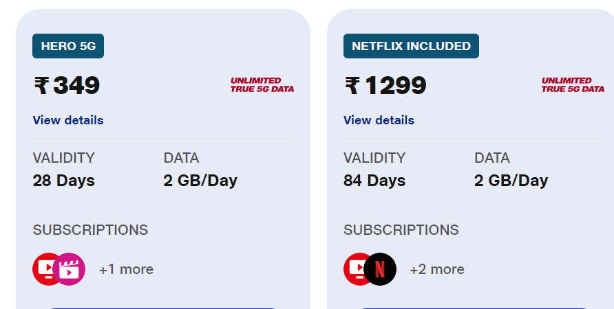 jio's prepaid plan